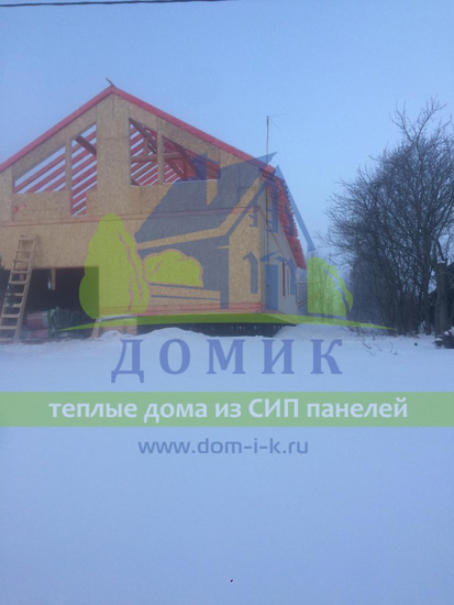 Строительство теплого дома из СИП в Тульской области.