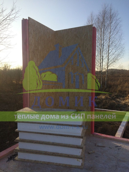 Строительство теплого дома из СИП в Тульской области.