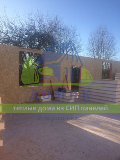 Строительство теплого дома из СИП в Тульской области.